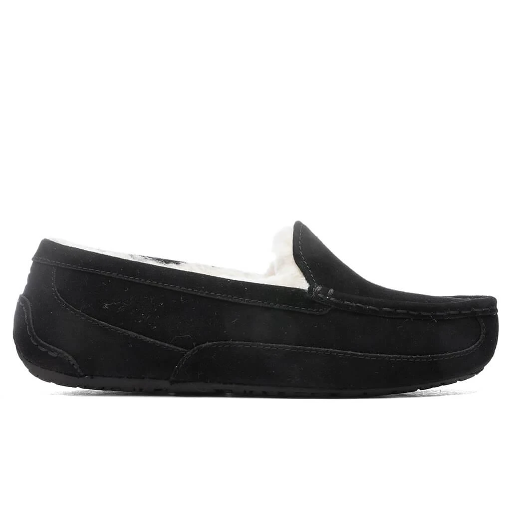 商品UGG|Kids Ascot Slipper - Black Suede,价格¥532,第1张图片