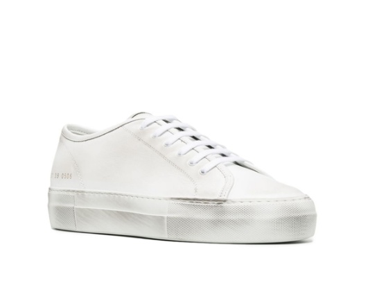 商品[国内直发] Common Projects|COMMON PROJECTS 女士白色皮革休闲运动鞋 4137-0506,价格¥2340,第1张图片