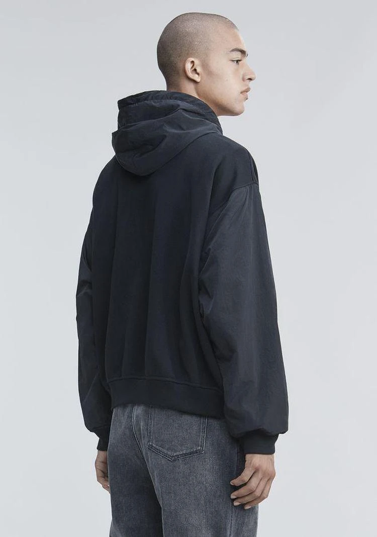商品Alexander Wang|FLEECE NYLON COMBO HOODIE,价格¥1470,第2张图片详细描述