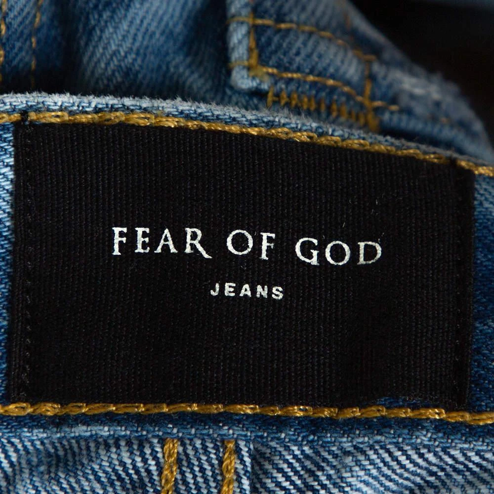 商品[二手商品] Fear of god|Fear Of God Indigo Acid Washed Denim Slim Fit Selvedge Jeans M,价格¥2997,第4张图片详细描述