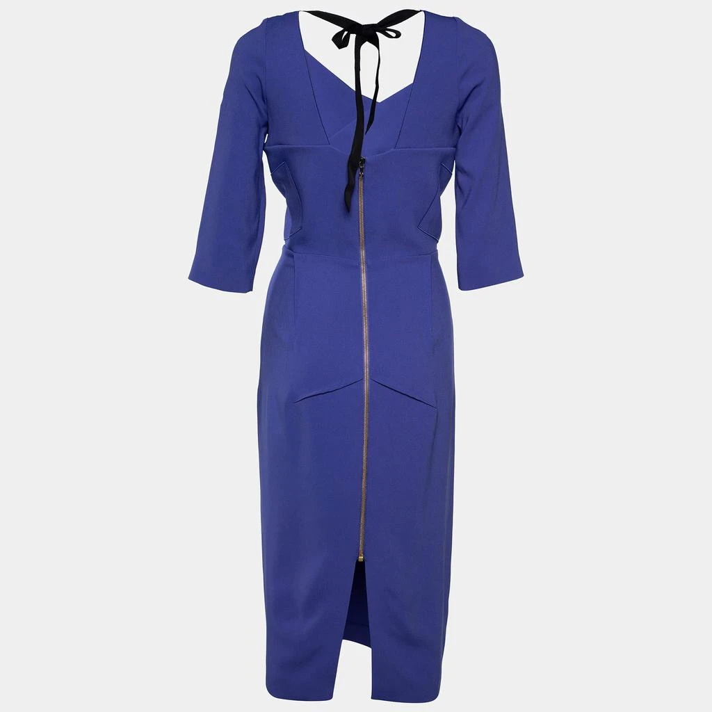 商品[二手商品] ROLAND MOURET|Roland Mouret Blue Cady Sheath Dress L,价格¥1215,第2张图片详细描述