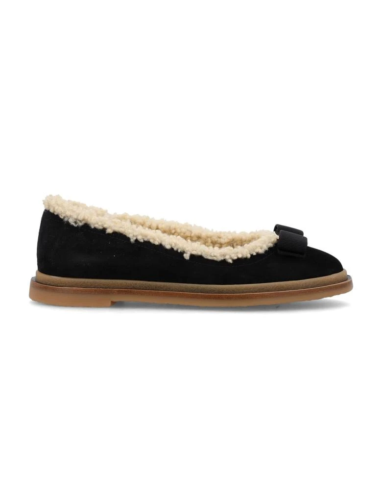 商品Salvatore Ferragamo|Salvatore Ferragamo Varina Winter Ballet Flat,价格¥3453,第1张图片