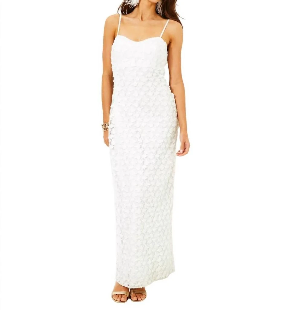 商品Lilly Pulitzer|Gillian Lace Maxi Slip Dress In White,价格¥1575,第1张图片