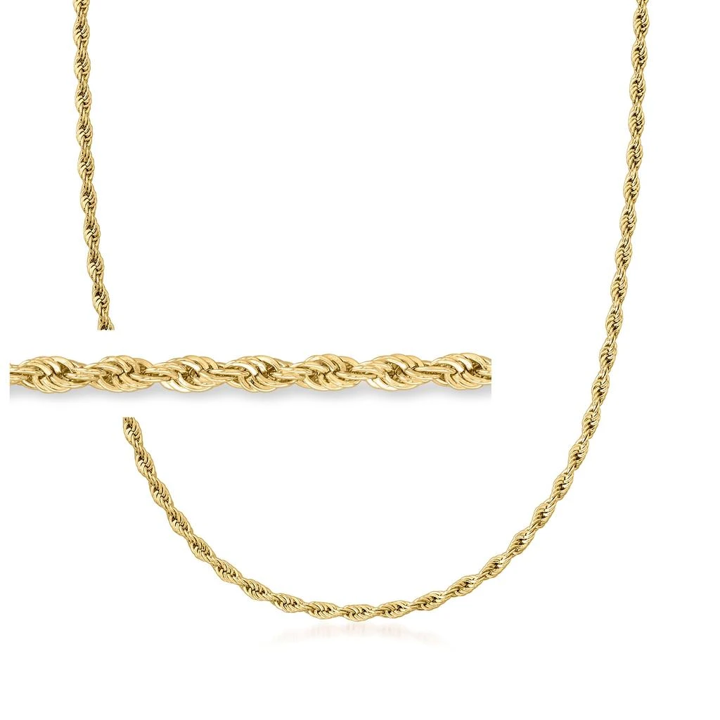 商品Ross-Simons|Ross-Simons 3mm Men's 18kt Gold Over Sterling Rope-Chain Necklace,价格¥1104,第1张图片