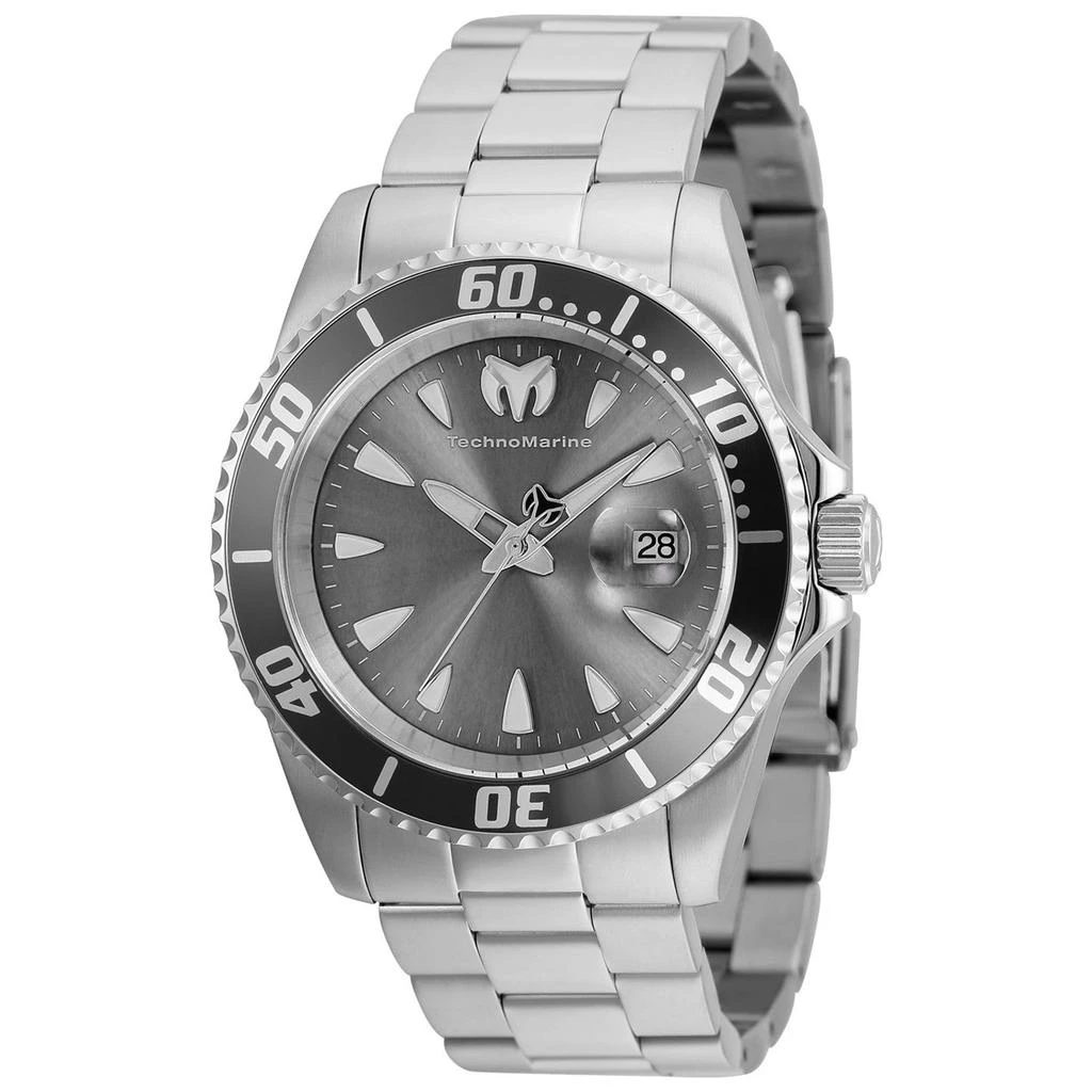 商品TechnoMarine|TechnoMarine Men's TM-220096 Sea 42mm Grey Dial Stainless Steel Watch,价格¥643,第1张图片