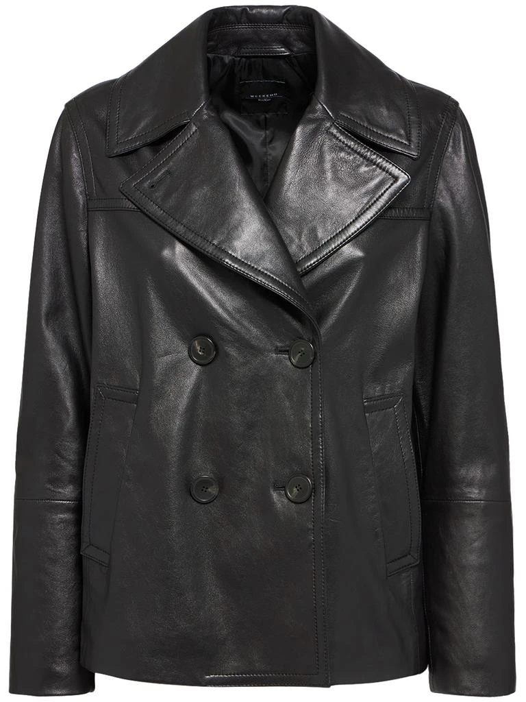 商品Weekend Max Mara|Cosa Double Breasted Leather Jacket,价格¥7267,第1张图片