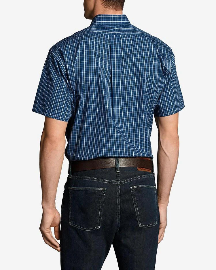 Men's Wrinkle-Free Relaxed Fit Short-Sleeve Pinpoint Oxford Shirt - Blues 商品