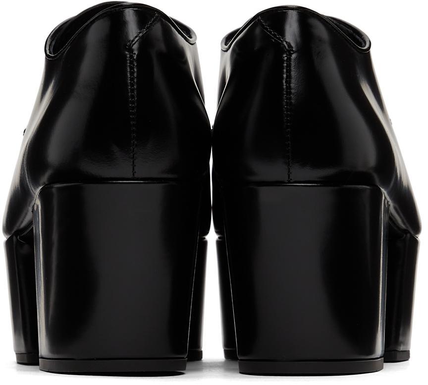 商品Prada|Black Platform Spazzolato Fume Derbys,价格¥10769,第6张图片详细描述