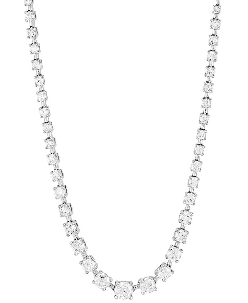 商品Grown With Love|Lab Grown Diamond Graduated 16" Collar Necklace (7 ct. t.w.) in 14k White Gold,价格¥29914,第1张图片