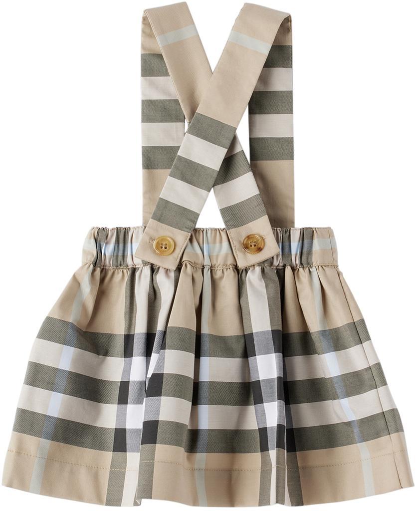 商品Burberry|Baby Beige Check Bodysuit & Skirt Set,价格¥2104,第7张图片详细描述