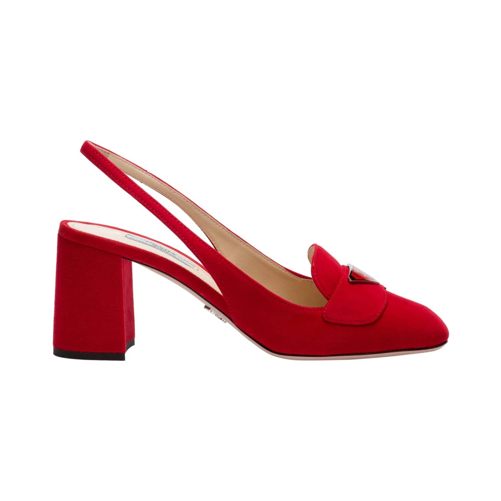 商品Prada|PRADA 女士红色麂皮高跟鞋 1D016M-008-F0011,价格¥4660,第1张图片