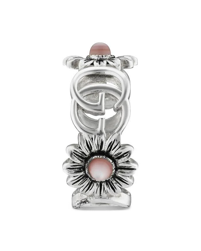 商品Gucci|Sterling Silver Marmont Mother of Pearl Flower & Logo Ring,价格¥3065,第3张图片详细描述