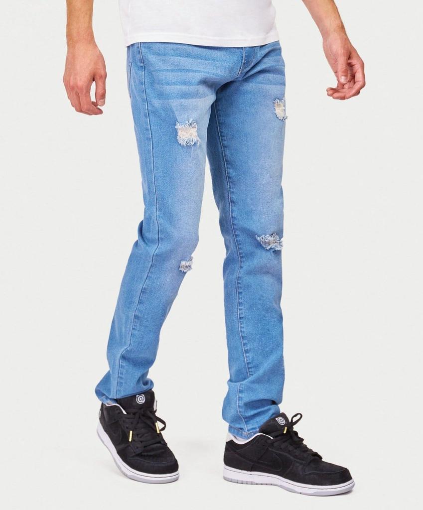 商品Reason Clothing|Mason Medium Wash Ripped Jeans,价格¥148,第7张图片详细描述