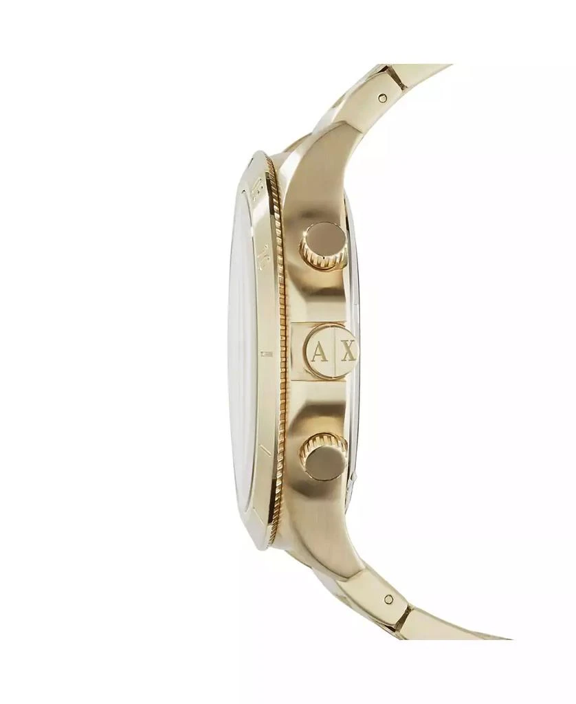 商品Armani Exchange|Men's Chronograph Gold Tone Stainless Steel Bracelet Watch 50mm,价格¥1931,第2张图片详细描述