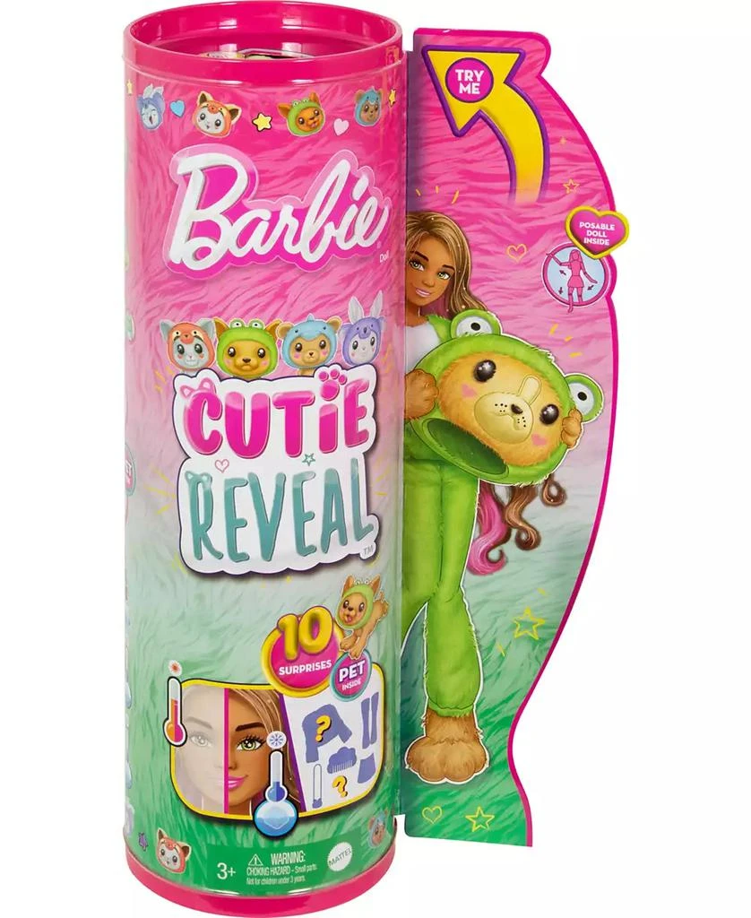 商品Barbie|Cutie Reveal Costume-Themed Series Doll and Accessories with 10 Surprises, Puppy as Frog,价格¥158,第2张图片详细描述