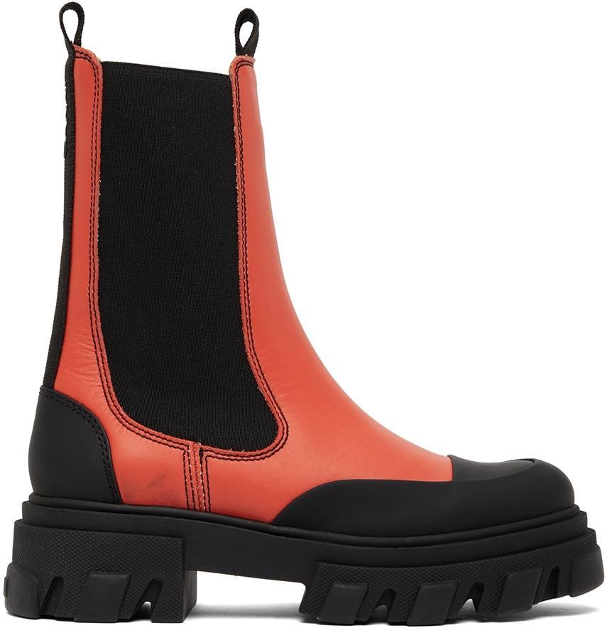 商品Ganni|Red Chelsea Ankle Boots,价格¥2473,第1张图片