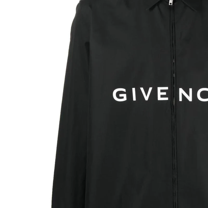 商品[国内直发] Givenchy|GIVENCHY纪梵希 SS23 字母Logo印花拉链长袖衬衫 男款 黑色,价格¥4170,第7张图片详细描述