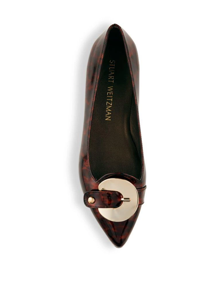 商品Stuart Weitzman|Point-Toe Leather Ballet Flats,价格¥1183,第4张图片详细描述