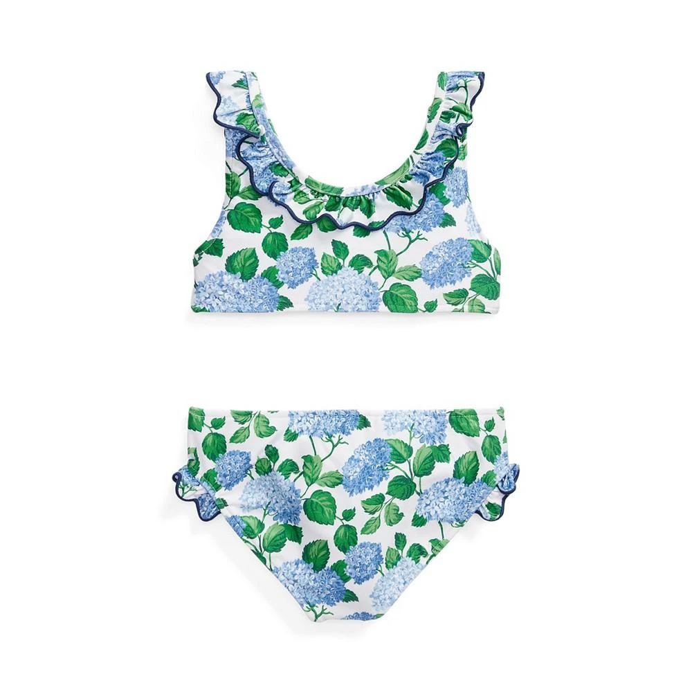 商品Ralph Lauren|Toddler and Little Girls Floral Ruffled Top and Bottom Swimsuit, 2 Piece Set,价格¥112,第2张图片详细描述