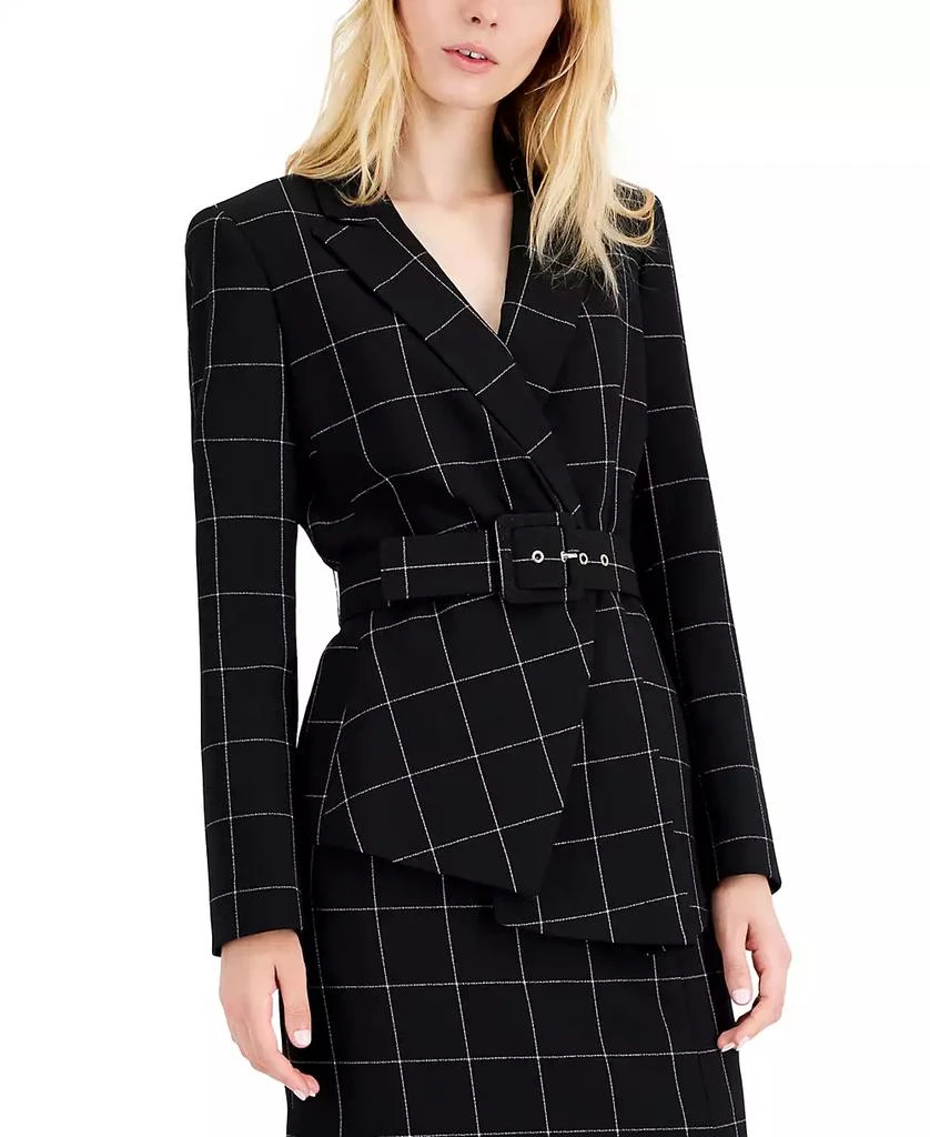 商品Tahari|Women's Windowpane-Print Skirt Suit,价格¥1199,第2张图片详细描述