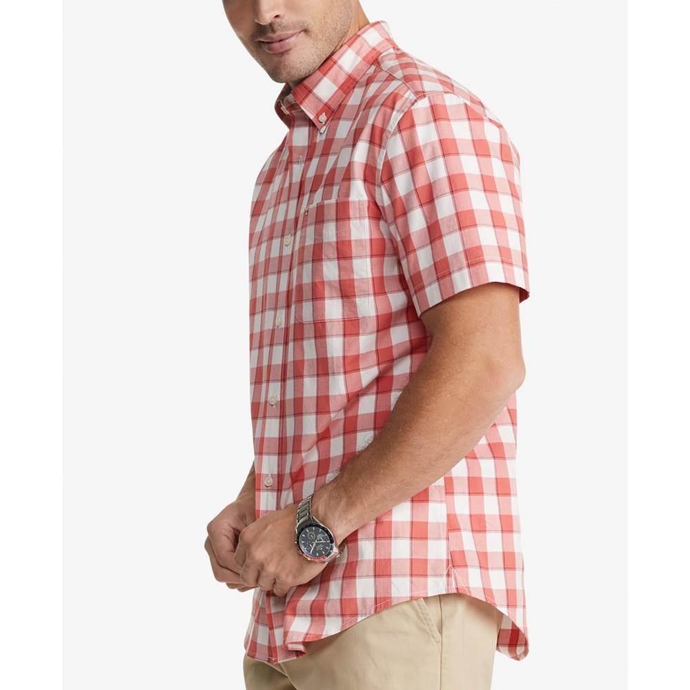 商品Tommy Hilfiger|Men's Check Classic Fit Short Sleeve Shirt,价格¥229,第1张图片