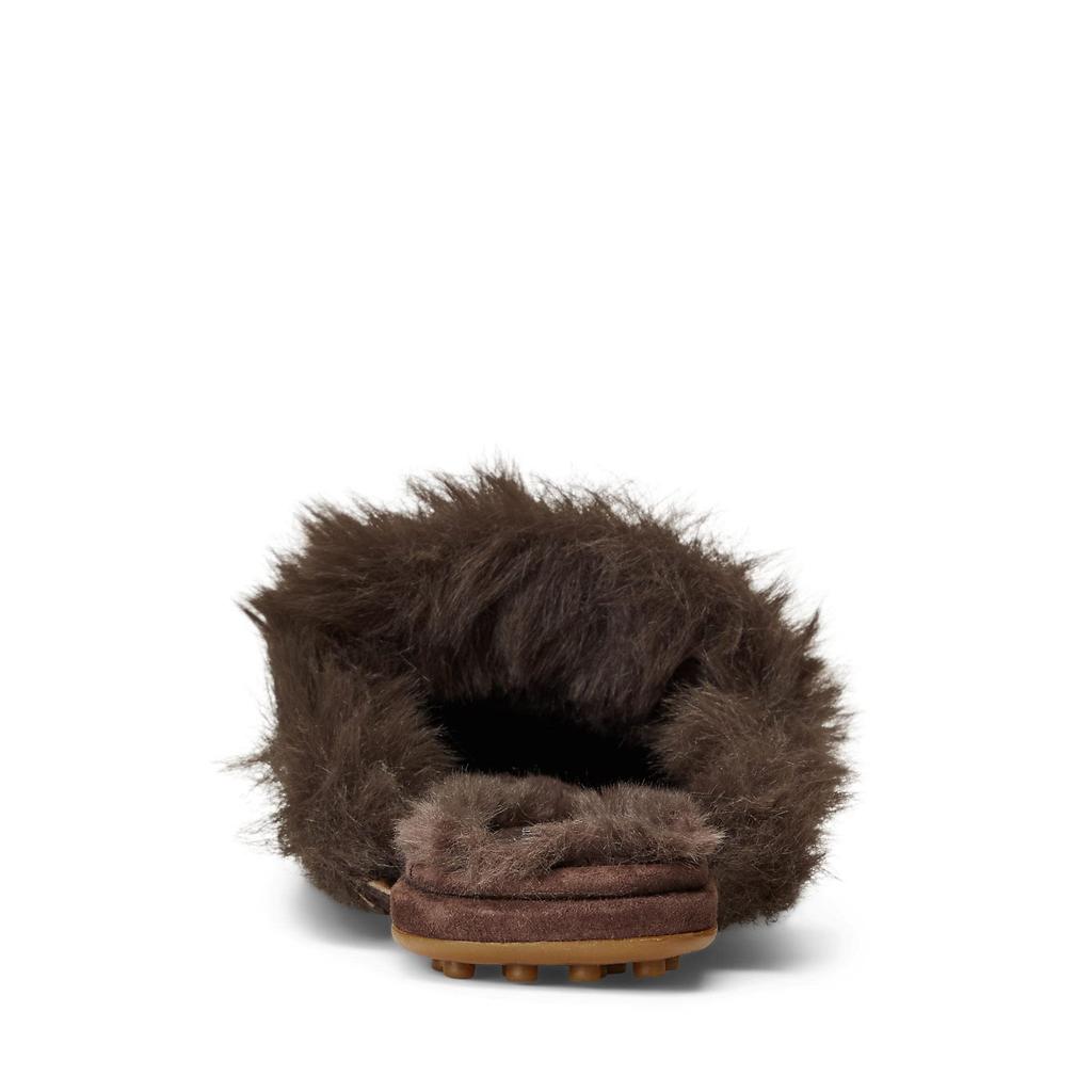 Savanah Faux-Fur Trim Suede Mule商品第2张图片规格展示