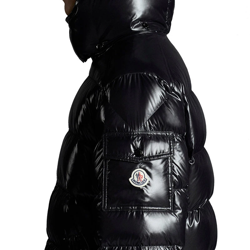 商品Moncler|【预售3-7天】蒙克莱 21年秋冬 MAYA系列 男士黑色漆面尼龙羽绒服G20911A5360068950,价格¥9300,第5张图片详细描述