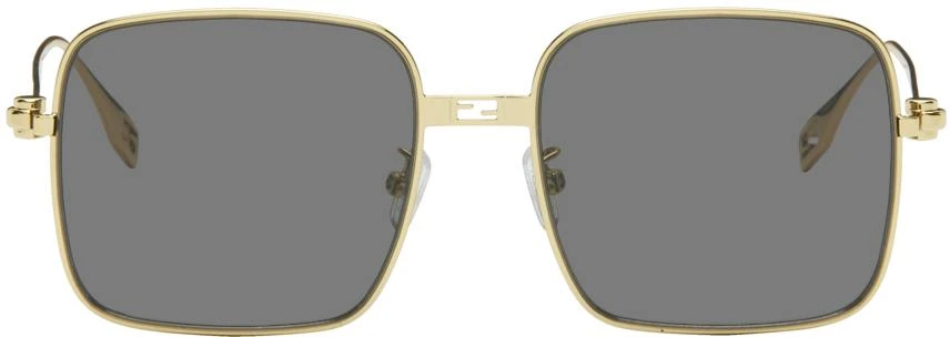 商品Fendi|Gold Baguette Sunglasses,价格¥2812,第1张图片