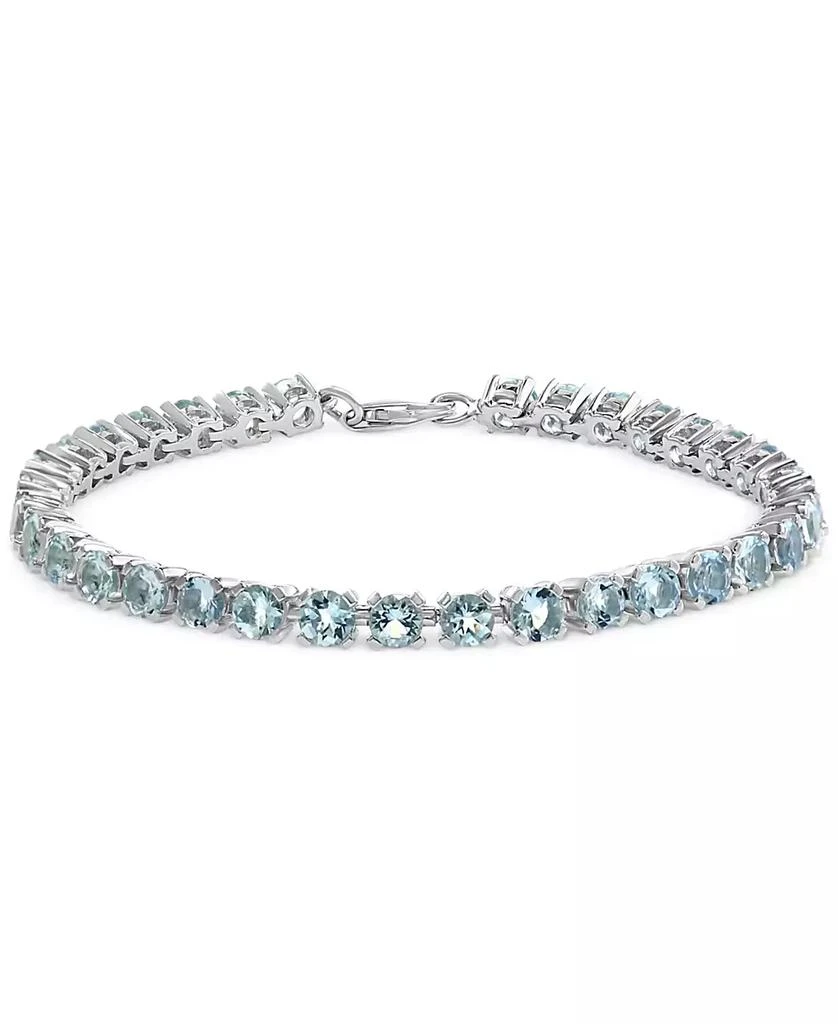 商品Effy|EFFY® Aquamarine (7-1/2 ct. t.w.) Tennis Bracelet in Sterling Silver,价格¥10245,第1张图片