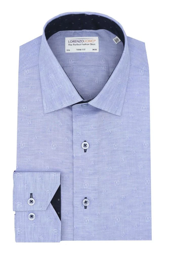 商品Lorenzo Uomo|Trim Fit Nautical Embroidery Dress Shirt,价格¥414,第1张图片