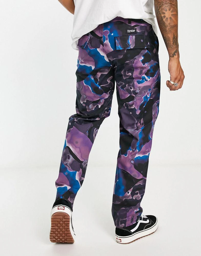 商品Rip N Dip|RIPNDIP ultralight beam casual trousers in black with all over art print,价格¥539,第2张图片详细描述