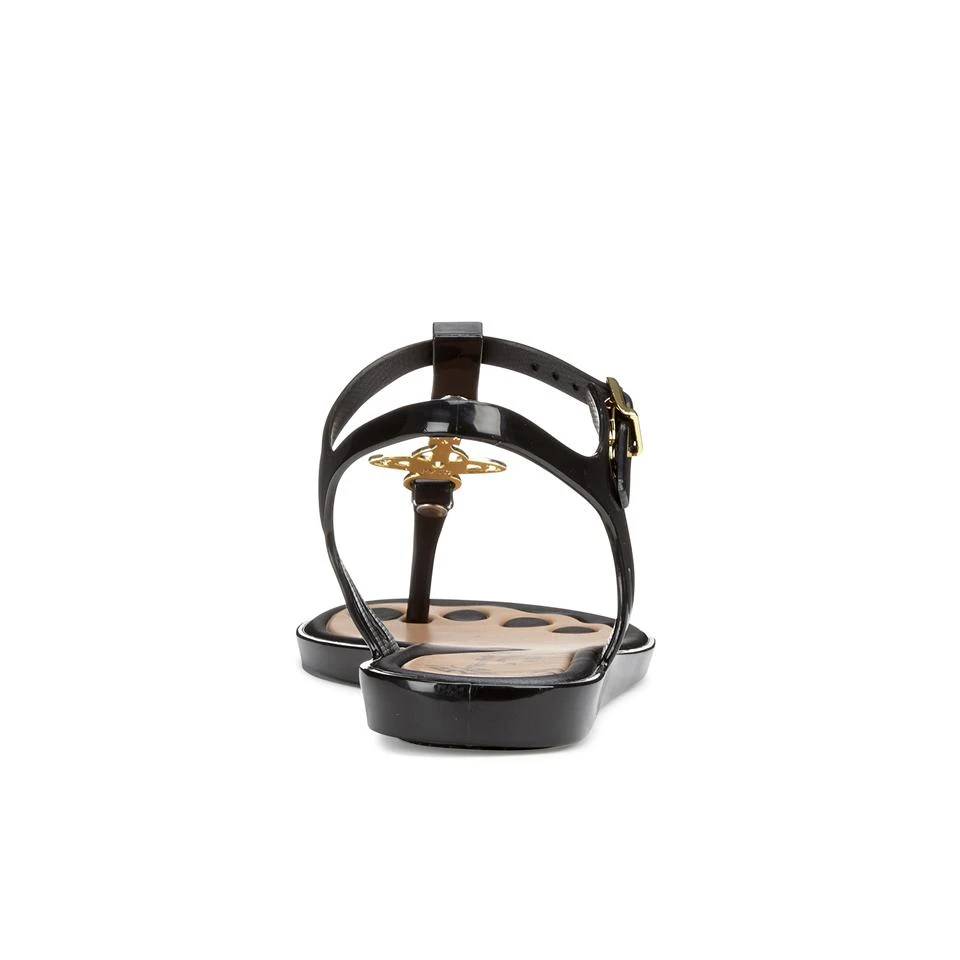 商品Vivienne Westwood|VIVIENNE WESTWOOD FOR MELISSA WOMEN'S SOLAR 21 TOE POST SANDALS - BLACK ORB,价格¥439,第3张图片详细描述