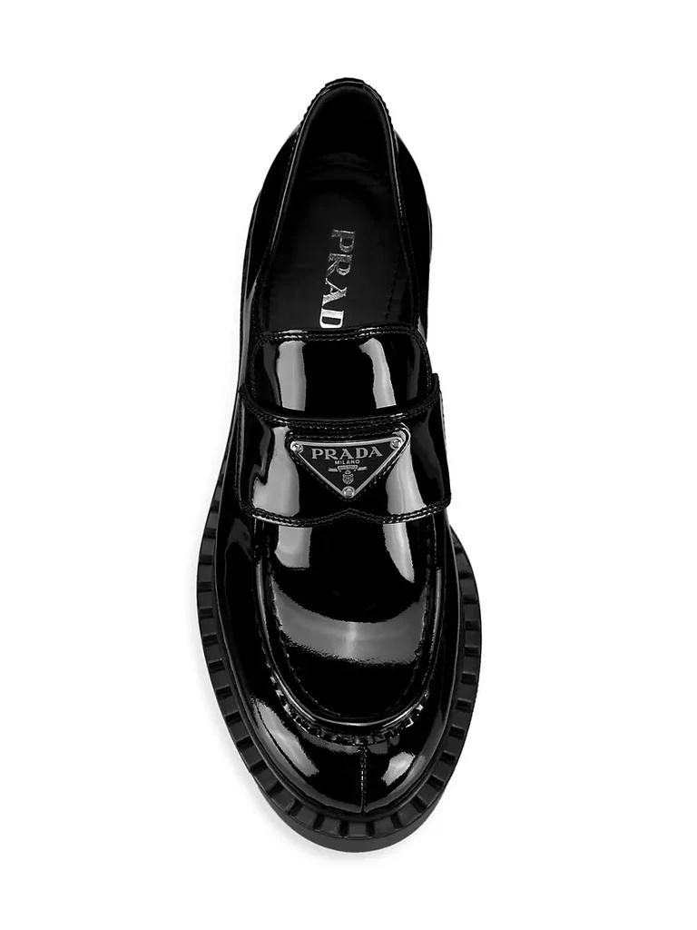 商品Prada|Triangle Logo Patent Leather Loafers,价格¥8829,第5张图片详细描述