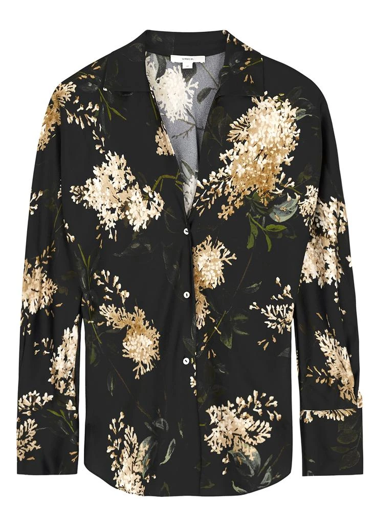 商品Vince|Floral-print silk-satin shirt,价格¥1972,第1张图片