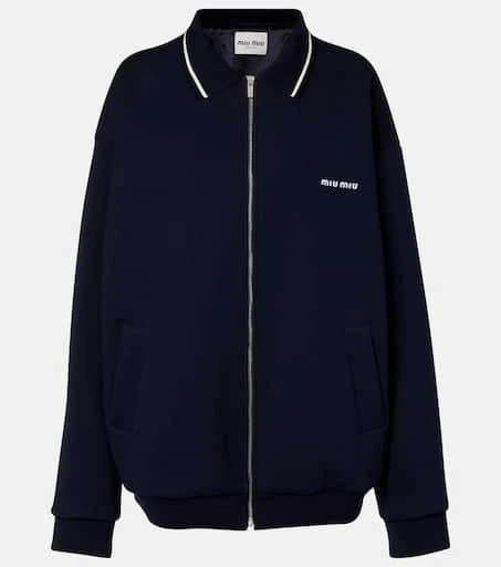 商品Miu Miu|Logo cotton blouson,价格¥25437,第1张图片