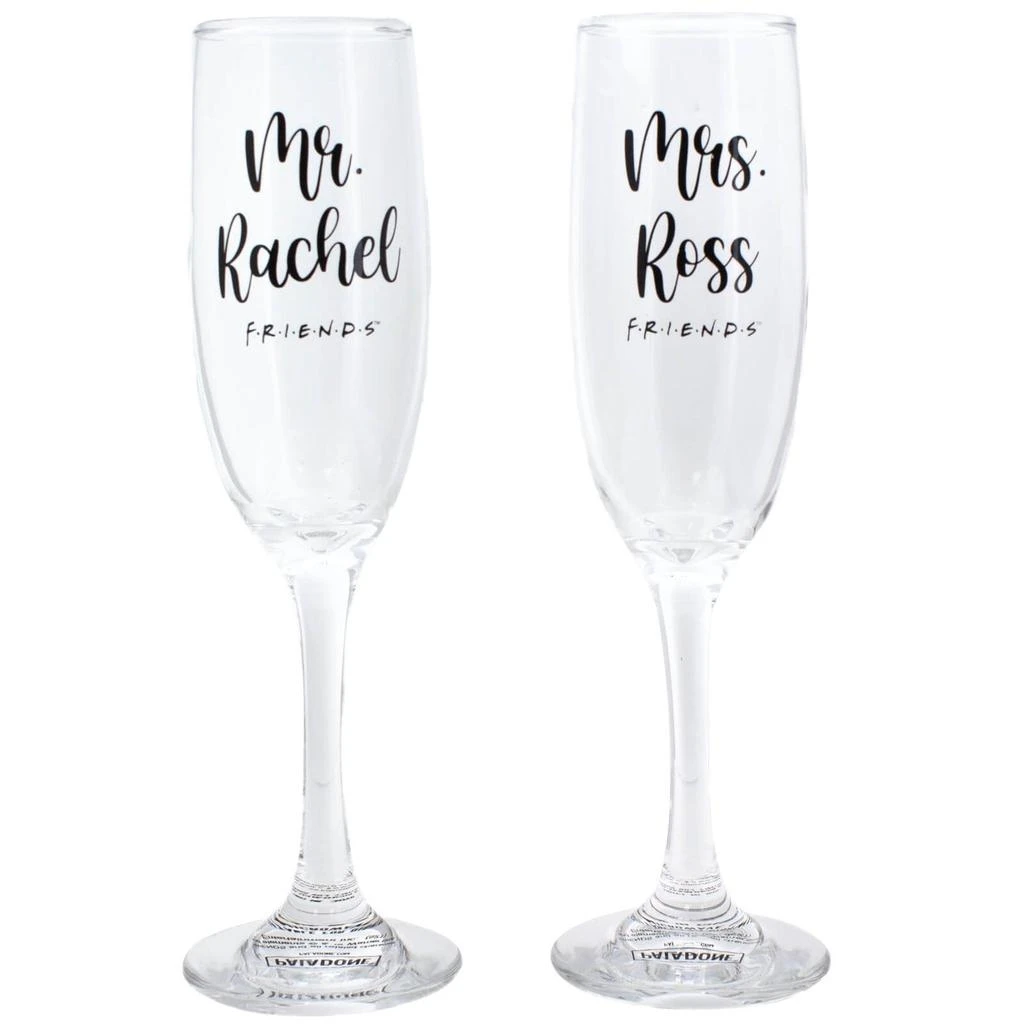 商品FRIENDS|Friends Ross and Rachel Champagne Flutes,价格¥101,第2张图片详细描述