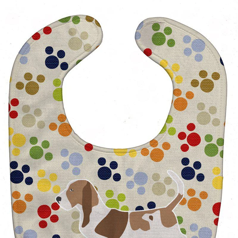 商品Caroline's Treasures|Basset Hound Pawprints Baby Bib,价格¥83,第1张图片