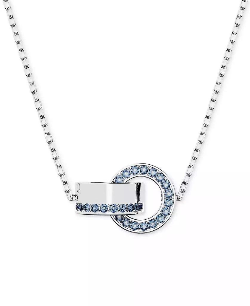 商品Swarovski|Rhodium-Plated Color Pavé Interlocking Loop 29-1/2" Adjustable Pendant Necklace,价格¥1458,第1张图片