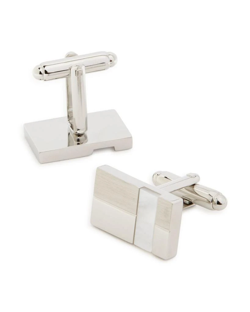 商品The Men's Store at Bloomingdale's|Mother-of-Pearl Striped Cufflinks - 100% Exclusive,价格¥221,第1张图片详细描述