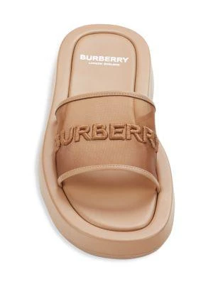 ​Buckingham Logo Leather Platform Slides 商品