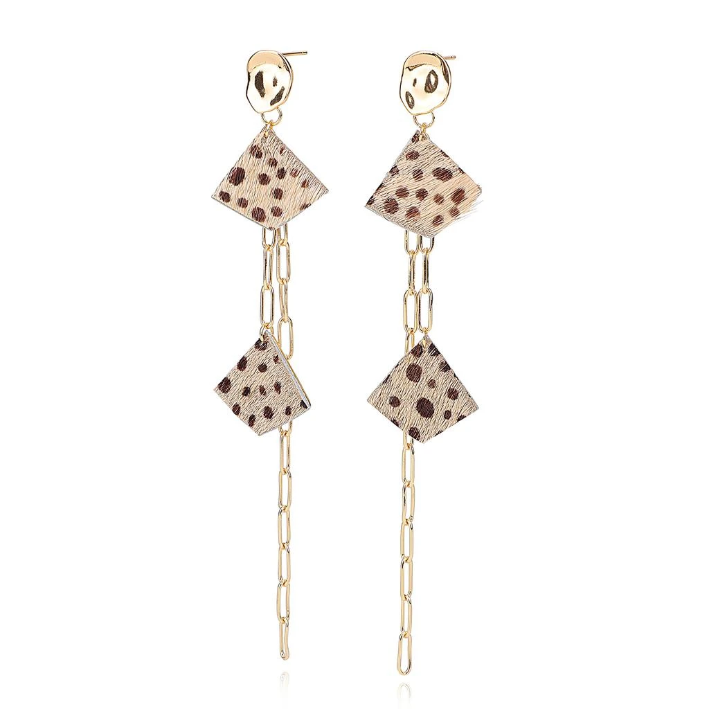 商品Vintage Havana|Ivy Leopard Dangle Earrings,价格¥281,第1张图片