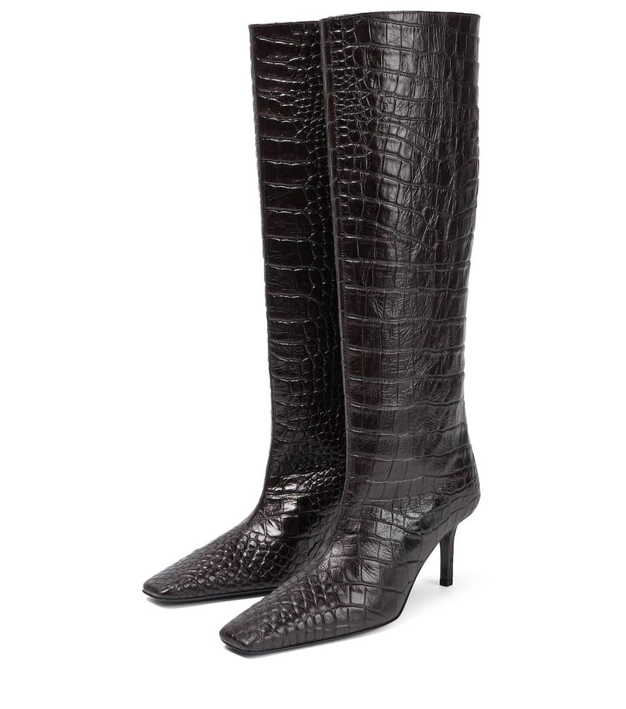 鳄鱼纹路皮革靴子商品第5张图片规格展示
