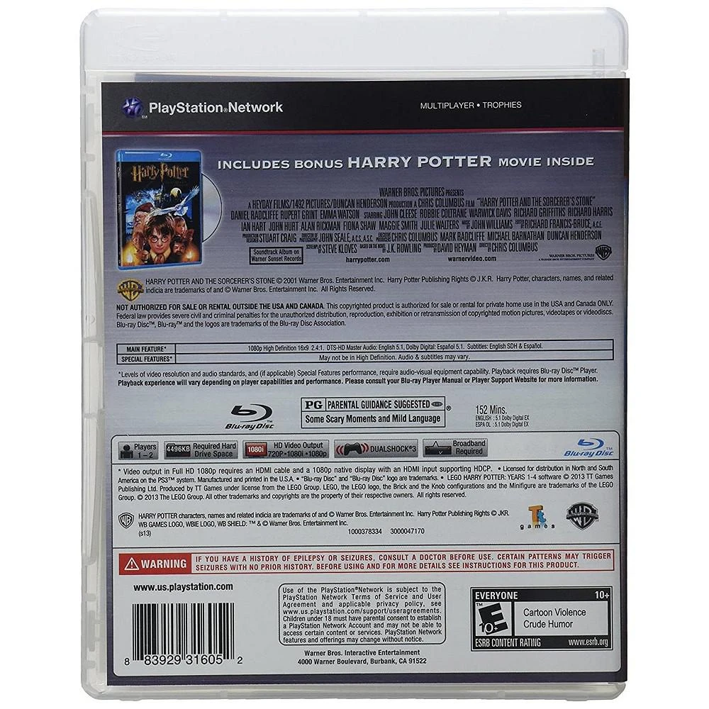 商品Warner Bros.|Lego Harry Potter Years 1-4-Movie Pack - PlayStation 3,价格¥374,第3张图片详细描述