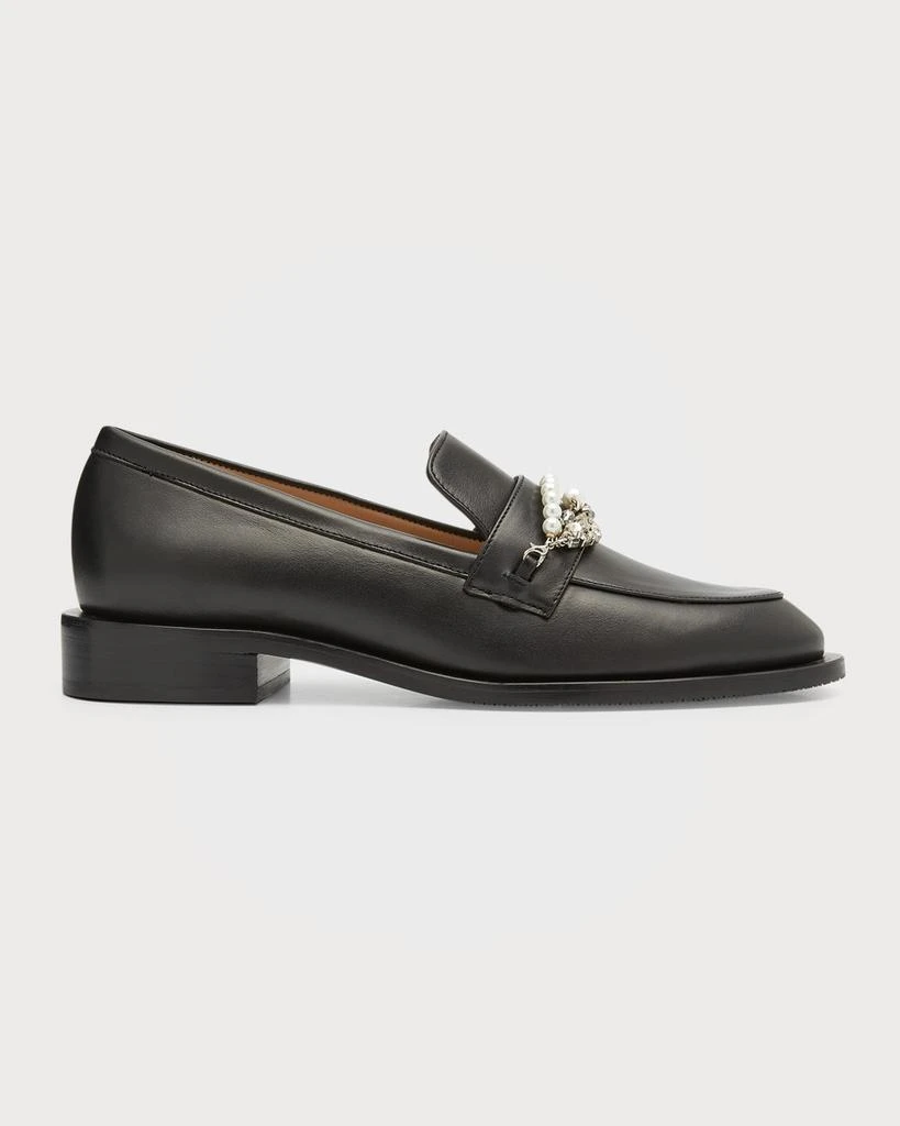 商品Stuart Weitzman|Pearly Chain Casual Loafers,价格¥1869,第1张图片