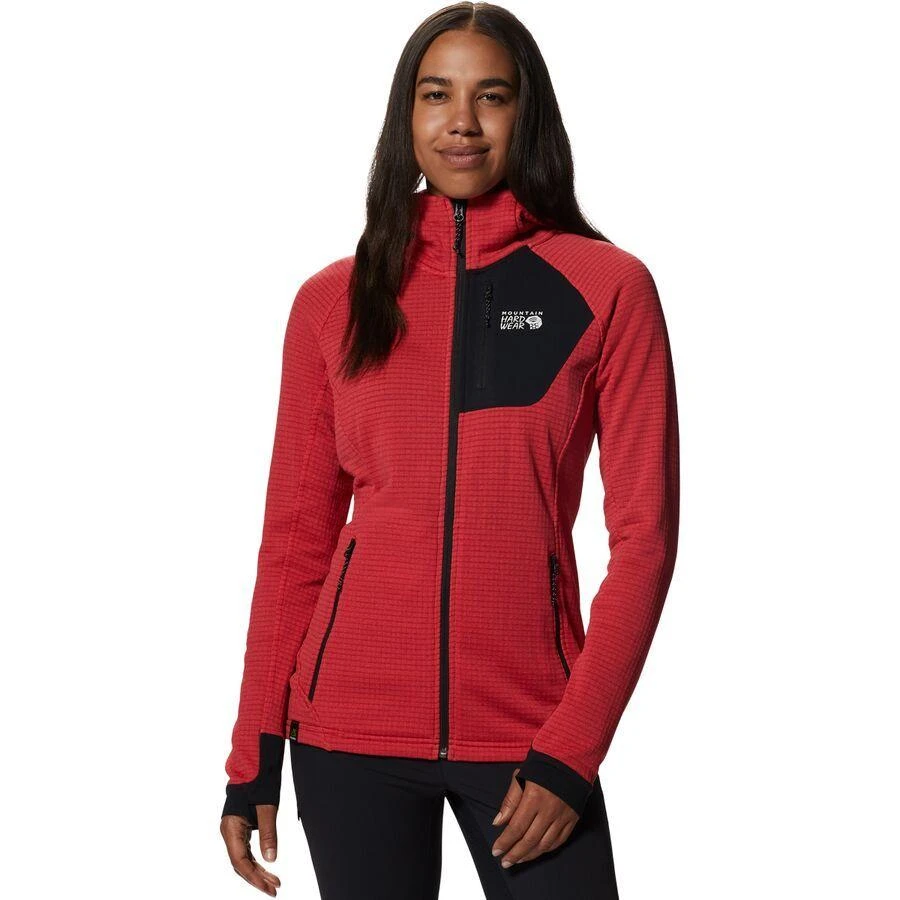商品Mountain Hardwear|Polartec Power Grid Full-Zip Hooded Jacket  - Women's,价格¥531,第1张图片