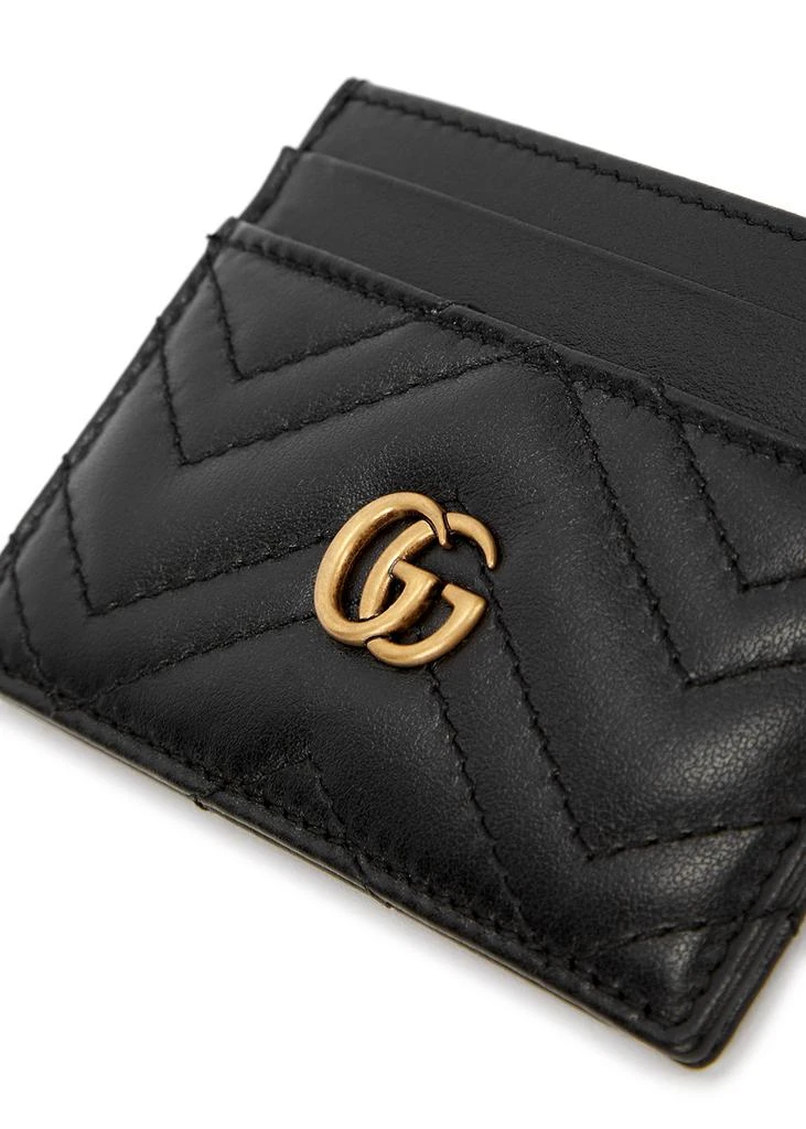 商品Gucci|GG Marmont black leather card holder,价格¥2062,第3张图片详细描述