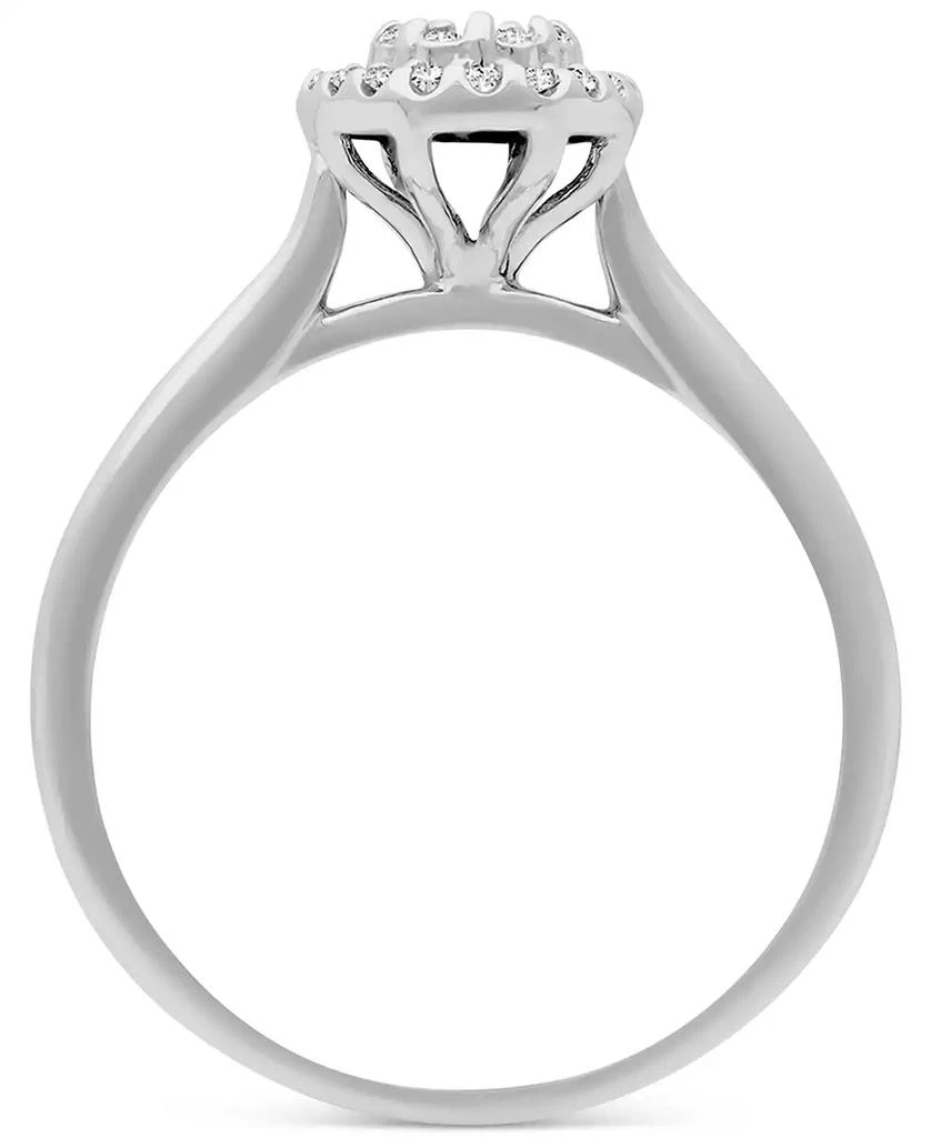 商品Macy's|Diamond Oval Halo Cluster Intertwined Bridal Set (1/2 ct. t.w.) in 14k White Gold,价格¥11384,第4张图片详细描述