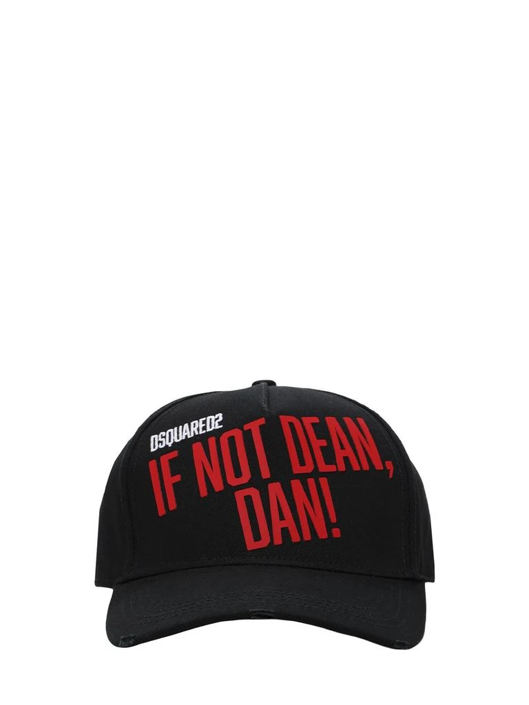 商品DSQUARED2|If Not Embro Cotton Gabardine Cap,价格¥963,第1张图片