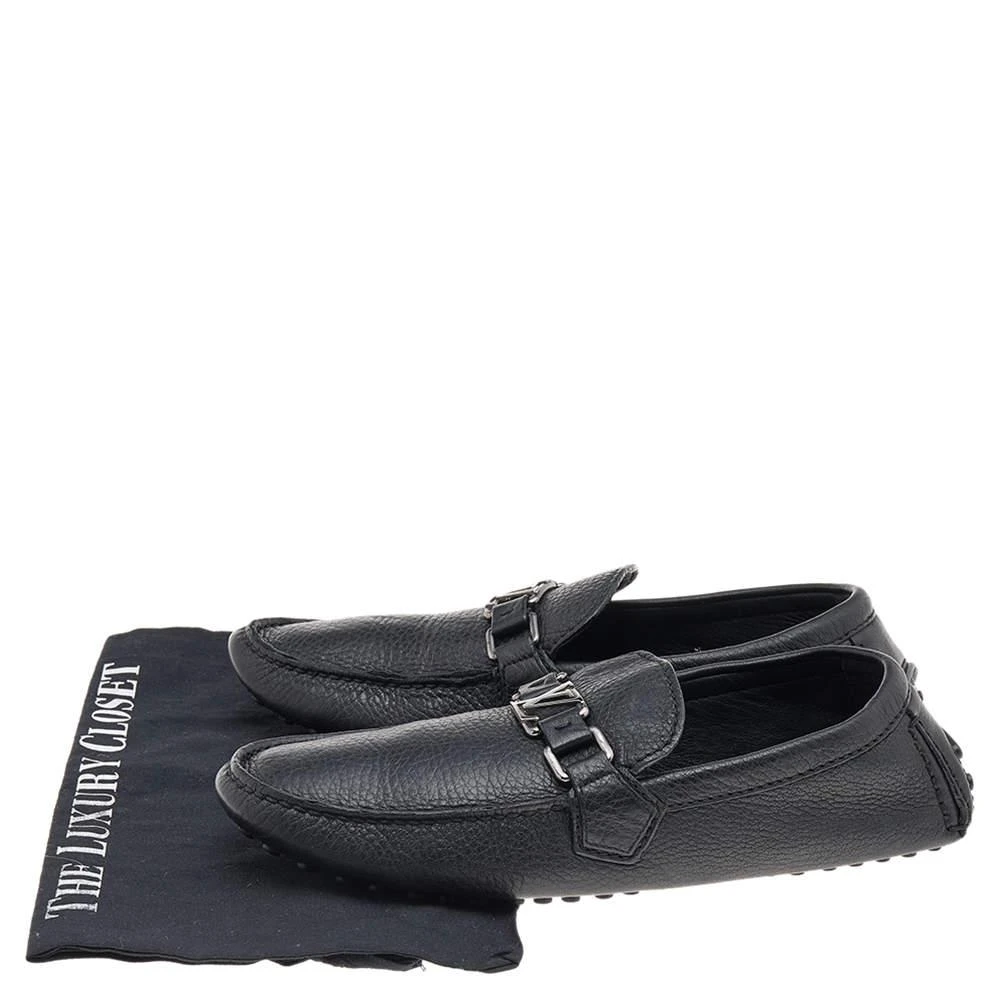 Louis Vuitton Black Leather Hockenheim Slip On Loafers Size 40.5 商品