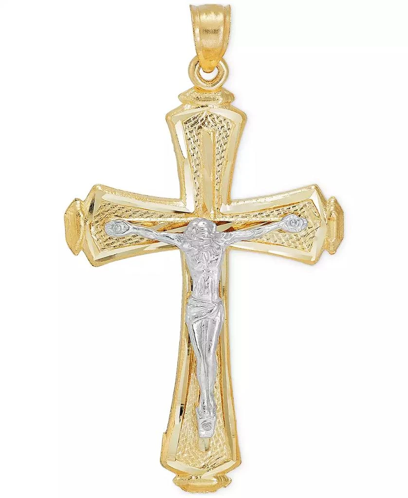商品Macy's|Crucifix Pendant in 10k Two-Tone Gold,价格¥1696,第1张图片